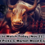 Stocks to Watch Today (Nov 21, 2025): Analyst Picks & Market Mood Explained