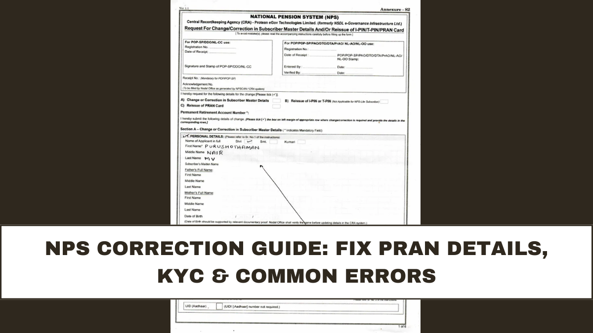 NPS Correction Guide: Fix PRAN Details, KYC & Common Errors