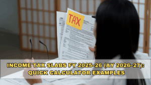 Income Tax Slabs FY 2025–26 (AY 2026–27): Quick Calculator Examples