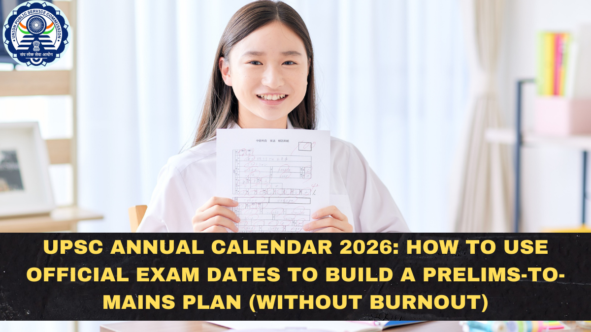 UPSC Annual Calendar 2026: How to Use Official Exam Dates to Build a Prelims-to-Mains Plan Without Burnout