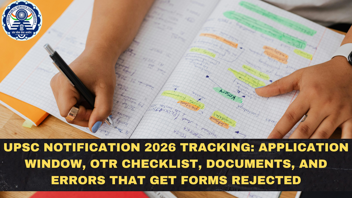 UPSC Notification 2026 Tracking: Application Window, OTR Checklist, Documents, and Errors That Get Forms Rejected