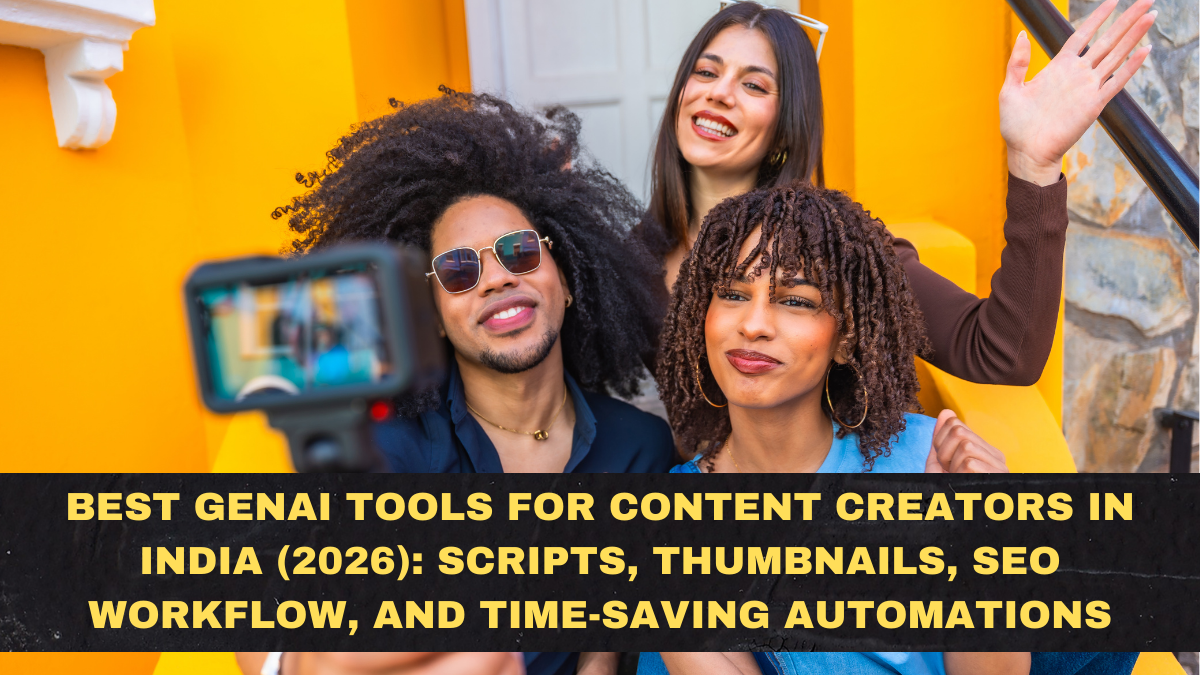 Best GenAI Tools for Content Creators in India (2026): Scripts, Thumbnails, SEO Workflow, and Time-Saving Automations