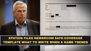When a Name Trends in Epstein Files: The Safe News Template (What to Say, What to Avoid, How to Verify Fast)