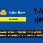 Indian Bank Recruitment 2026 (Feb): Active Openings, Eligibility & Apply Process