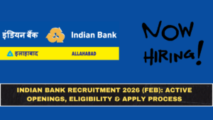 Indian Bank Recruitment 2026 (Feb): Active Openings, Eligibility & Apply Process