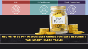 NSC vs FD vs PPF in 2026: Best Choice for Safe Returns + Tax Impact (Clear Table)